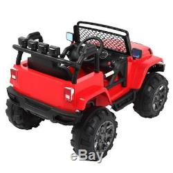 12V Electric Kids Ride on Car Toys Jeep Truck LED Music with Remote Control RED