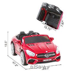 12V Electric Powered Kids Ride On Toy Car Wheel withRC Licensed Mercedes SL65 Red