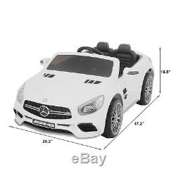12V Electric Ride-On Car For Children WithParent Control Battery Powered White