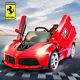 12v Ferrari Fxx K Electric Kids Ride On Toy Car Withleather Seat Stickers Gift Red