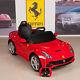 12v Ferrari Kids Ride On Car With Remote Rc, Mat & Keychain, Red F12