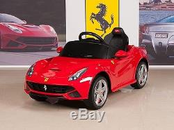 12V Ferrari Kids Ride On Car with Remote RC, Mat & Keychain, Red F12