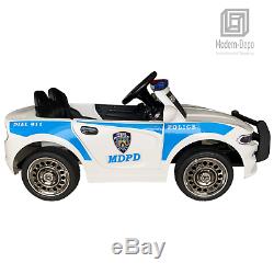 12V Highway Patrol Police Ride On Car Toys for Kids with 2.4G Remote Control