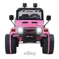 12V Jeep Electric Ride-On Car For Children WithParent Control Battery Powered Pink