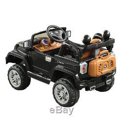 12V Jeep Style Electric Kids Ride On Car Truck MP3 Lights withRemote Control Black