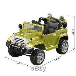 12V Jeep Style Kids Ride On Car Battery Powered LED Light Remote Control