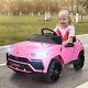 12v Kid Ride On Car Truck Remote Control Licensed Lamborghini Rechargeable Pink