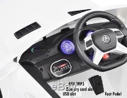 12V Kids Car Licensed Ride On Mercedes ML350 Remote Control MP3 Lights White
