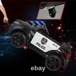 12V Kids Electric Police Car Ride On Car SUV Truck Toys with Remote Control Horn
