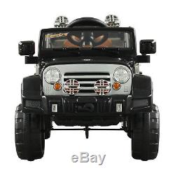 12V Kids Electric Ride On Toy Truck Jeep Car WithRemote Control 2 Speeds Lights BK
