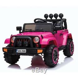 12V Kids Electric Ride on Car Battery Powered Wheels with Remote Control MP3 Pink