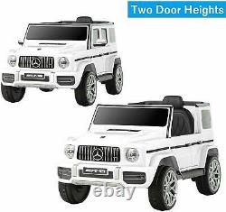 12V Kids Electric Ride on Car Toys Licensed Mercedes-Benz G63 with RC Music White