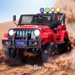 12V Kids Electric Toys Ride on Car Battery Suspension 3 Speed With RC Music Red
