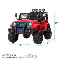12V Kids Electric Toys Ride on Car Battery Suspension 3 Speed With RC Music Red