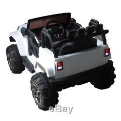 12V Kids Jeep Ride On Ride Car Remote Lights SUV MP3 RC Control LED Electric US