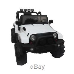 12V Kids Jeep Ride On Ride Car Remote Lights SUV MP3 RC Control LED Electric US