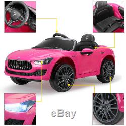 12V Kids Maserati GhibliGift Ride On Electric Toy Car With Remote Control Pink