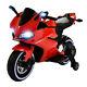 12v Kids Motorcycle Powered Electric Ride On Toy Car With 2 Training Wheels Red