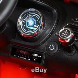 12V Kids Police Car Ride on SUV Cars Electric Light Sirens USB AUX Red