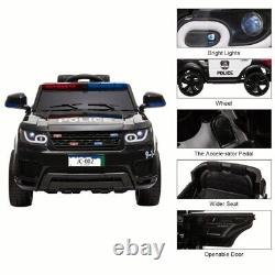 12V Kids Police Ride Electric Toy Cars 2.4G Remote LED Flashing Light Music Horn