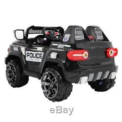 12V Kids Police Ride-On SUV Car 2 Speeds, Lights, Music, Sirens, Parent Control