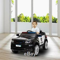 12V Kids Police Ride-On SUV Car 3 Speed, Lights, Music, Sirens, Remoted Control