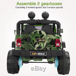 12V Kids Powered Ride on Car Electric Battery Wheel Remote Control 4 Speed Green