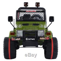12V Kids Raptor Jeep Wrangler Truck RC Ride On Car with Double Motor & Battery MP3