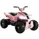 12v Kids Ride On Atv Car Quad 4 Wheeler Electric Toy With Led Lights 2 Speed Pink