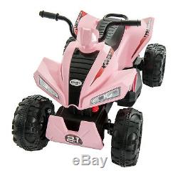 12V Kids Ride On ATV Car Quad 4 Wheeler Electric Toy With Led Lights 2 Speed Pink