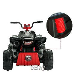 12V Kids Ride On ATV Car Quad 4 Wheeler Electric Toy With Led Lights 2 Speed Red