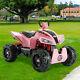 12v Kids Ride On Atv Car Quad 4 Wheels Electric Toy With Led Lights, 2 Speed, Sounds