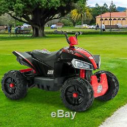 12V Kids Ride On ATV Car Quad 4 Wheels Suspension Electric Toy With Led Lights