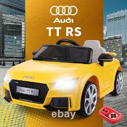 12V Kids Ride On Audi TT RS Licensed Toys Racing Car 2 Motor Remote Control