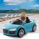 12v Kids Ride On Car Audi R8 Style Remote Control Rc Bright Lights -blue