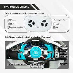 12V Kids Ride On Car Electric Bugatti Divo Cars with RC Safety Lock Music Horn
