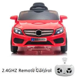 12V Kids Ride On Car Electric Car WithMP3 LED Lights Toy Gift Remote Control Red