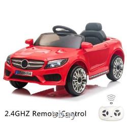 12V Kids Ride On Car Electric Car WithMP3 LED Lights Toy Gift Remote Control Red