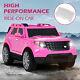 12v Kids Ride On Car Electric Motorized Vehicles Toy Withrc Spring Suspension Pink