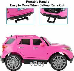 12V Kids Ride On Car Electric Motorized Vehicles Toy withRC Spring Suspension Pink