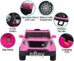 12V Kids Ride On Car Electric Motorized Vehicles Toy withRC Spring Suspension Pink