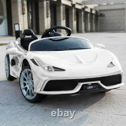 12V Kids Ride On Car Electric Toys Childs Birthday Gift White with Remote Control