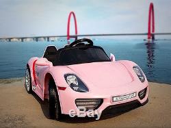 12V Kids Ride On Car Girls Electric Power Wheels Remote Control Pink Key Start