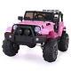 12v Kids Ride On Car Jeep Racing Battery Power Wheels Electric Music Light Pink