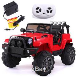 12V Kids Ride On Car Jeep Racing Battery Power Wheels Electric Music Light Red