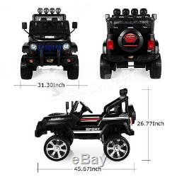 12V Kids Ride On Car Jeep Style Truck EVA Wheels with Remote Control & MP3 3 Speed