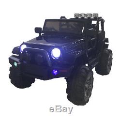12V Kids Ride On Car Jeep Truck Remote Control LED Lights Power Wheels MP3 Gift