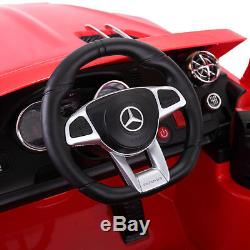 12V Kids Ride On Car Mercedes Benz License MP3 Remote Control 4 Wheels Red
