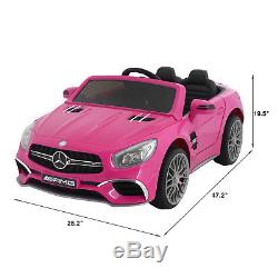 12V Kids Ride On Car Toy Double Seat Licensed Mercedes WithRemote MP3 & Light Pink