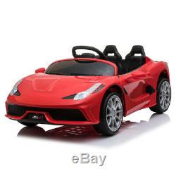 12V Kids Ride On Car Truck Battery Power 3 Speed With Lights Music 2 Motors Red